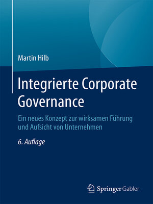 cover image of Integrierte Corporate Governance